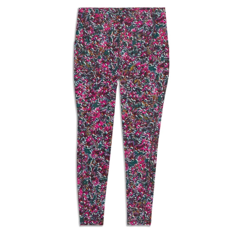 lululemon athletica Pink and Green Patterned Leggings